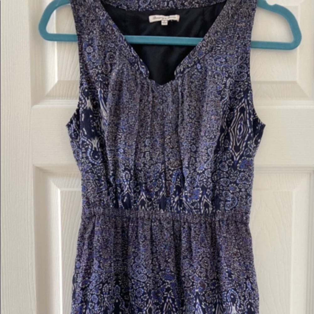 🌊Madewell  Navy Print silk Dress 0🌊